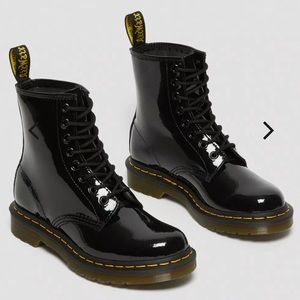 Patent Leather Doc Martens 8 eyelet lace up.
